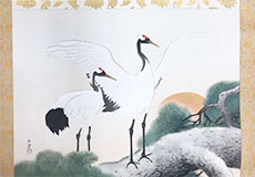川合玉堂実績-松上双鶴
