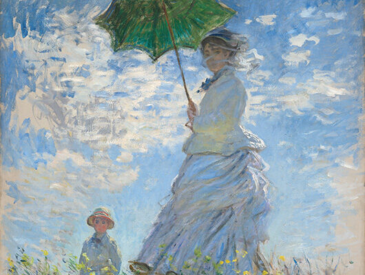 クロード・モネ　散歩、日傘をさす女性