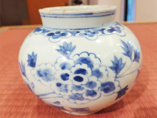 李朝 染付花生-買取実績写真