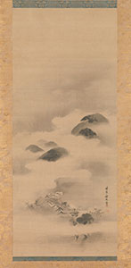 狩野探索幽 月夜山水図